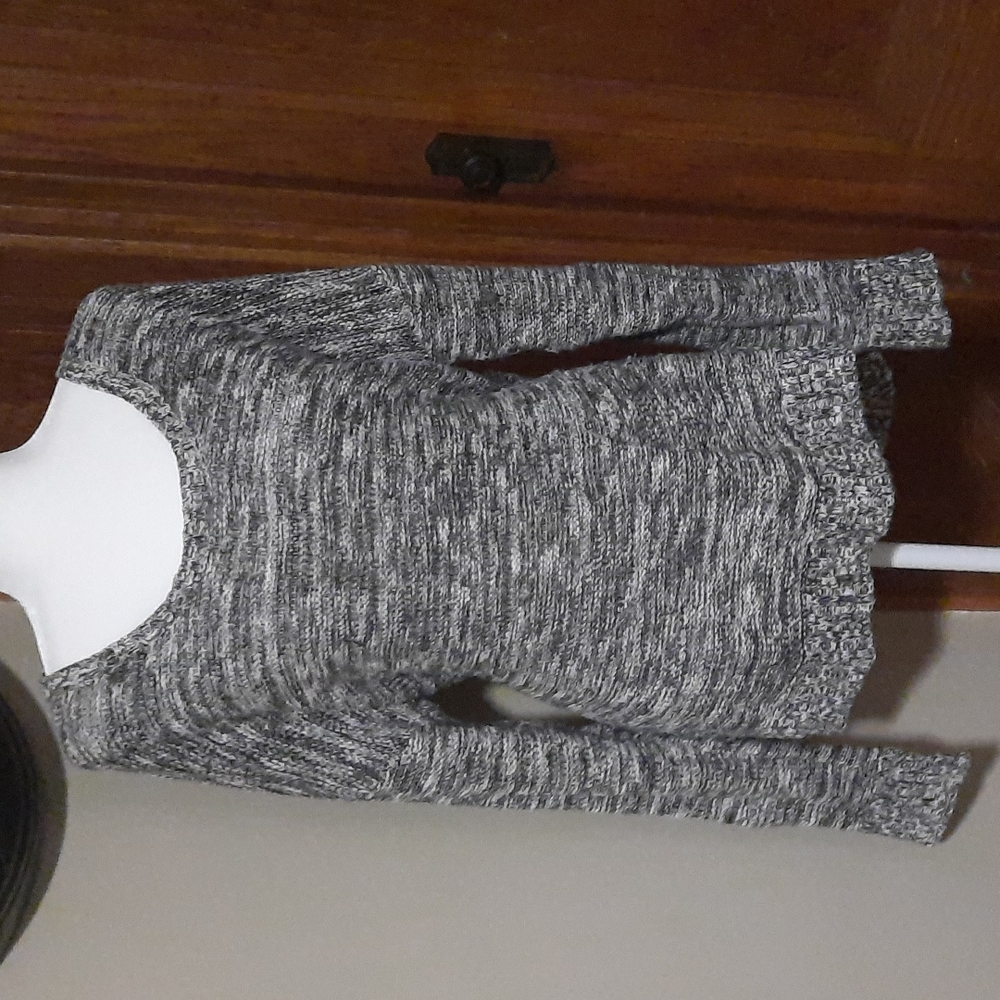 Mudd oversized scoop neck knit sweater heathered gray size XL